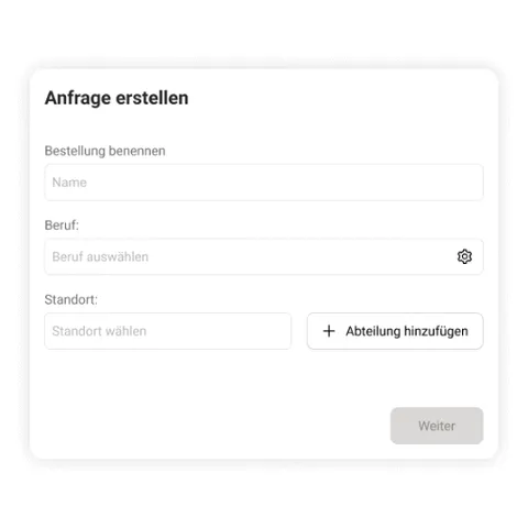 Auftrag erstellen